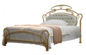 Design Bett - Betten  - Modell Grasse Gold  - Metallbett  - Eisenbett - Luxus Bett