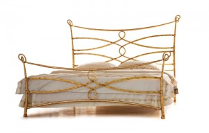 Design Bett - Betten - Modell  Orange - Metall-Bett  - Eisenbett - Luxus Bett
