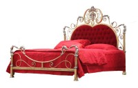 Luxus Design Betten - Betten Modell - Dynasty (rot) - Metall-Bett - Luxus Betten